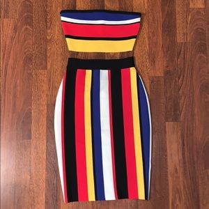 Fashion Nova | two piece skirt & tube top